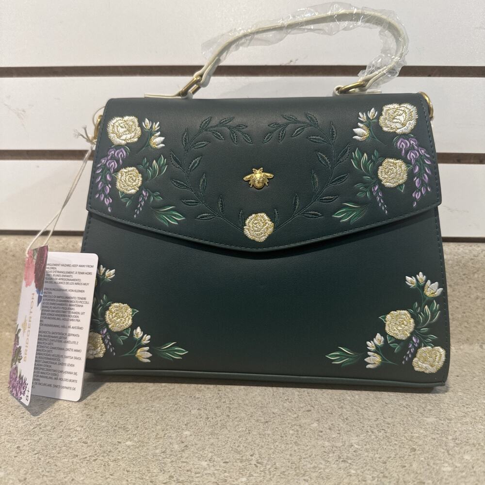 Loungefly Netflix Bridgerton Embroidered Floral Bee Crossbody Purse Bag - NWT